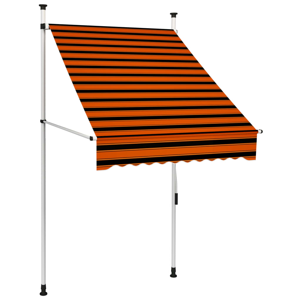 Luifel handmatig uittrekbaar 100 cm oranje en bruin is nu te koop bij PeponiXL, paradijselijk wonen!