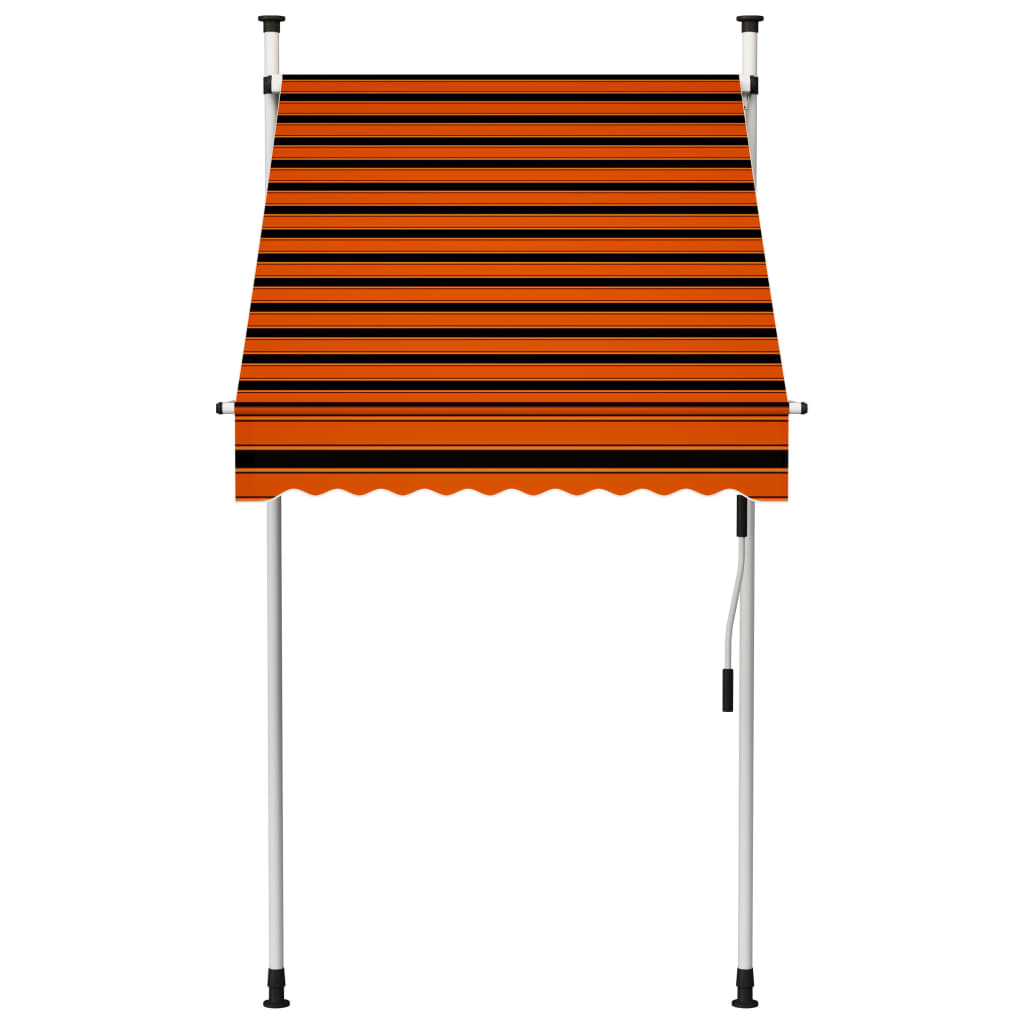 Luifel handmatig uittrekbaar 100 cm oranje en bruin is nu te koop bij PeponiXL, paradijselijk wonen!