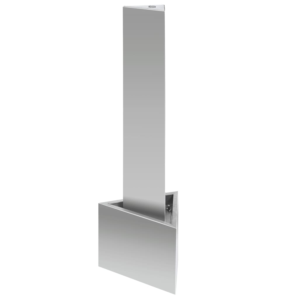 Tuinfontein 37,7x32,6x110 cm roestvrij staal zilverkleurig is nu te koop bij PeponiXL, paradijselijk wonen!