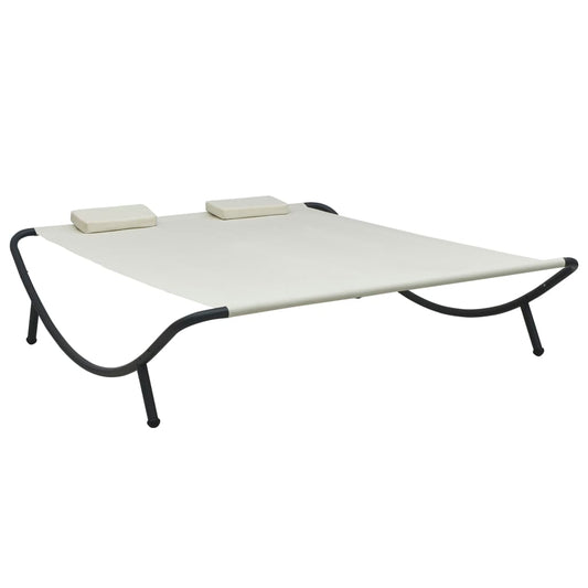 Loungebed stof crème is nu te koop bij PeponiXL, paradijselijk wonen!