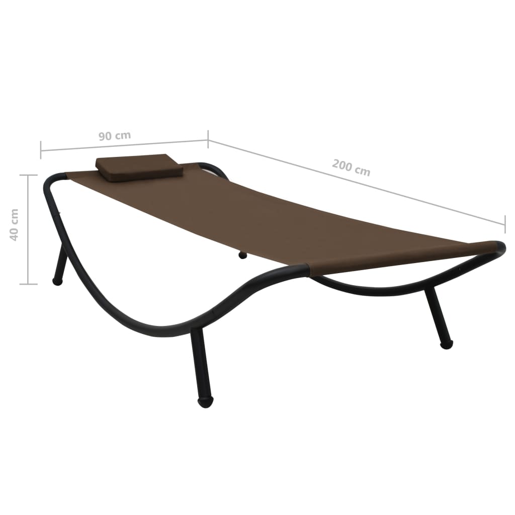 Tuinbed 200x90 cm staal bruin is nu te koop bij PeponiXL, paradijselijk wonen!