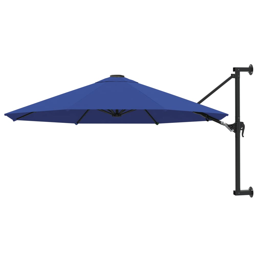 Wandparasol met metalen paal 300 cm blauw is nu te koop bij PeponiXL, paradijselijk wonen!
