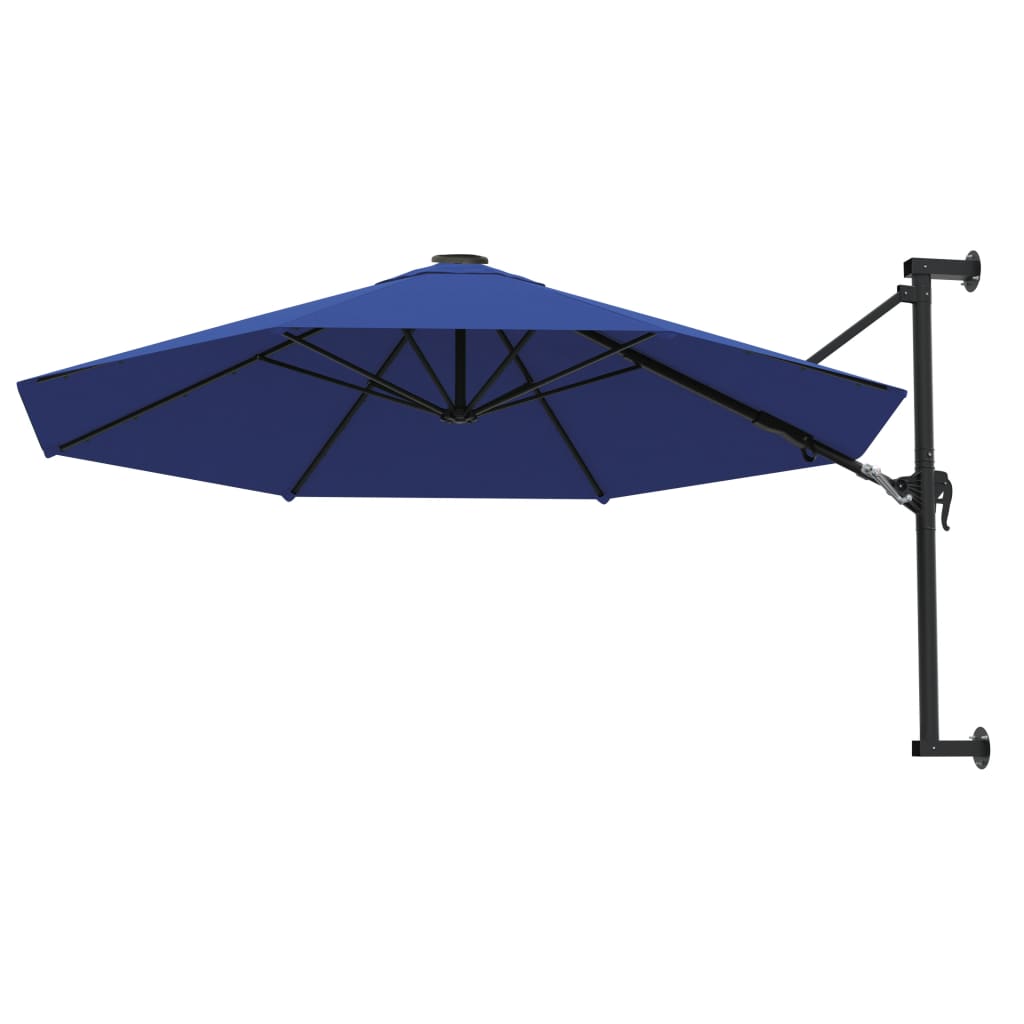 Wandparasol met metalen paal 300 cm blauw is nu te koop bij PeponiXL, paradijselijk wonen!