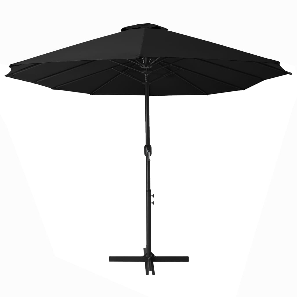 Parasol met aluminium paal 460x270 cm zwart is nu te koop bij PeponiXL, paradijselijk wonen!