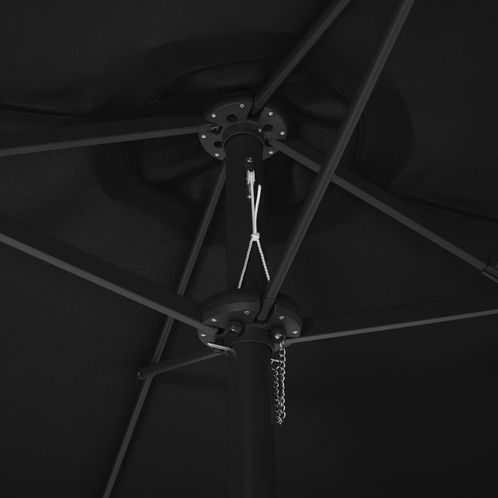 Parasol met aluminium paal 460x270 cm zwart is nu te koop bij PeponiXL, paradijselijk wonen!