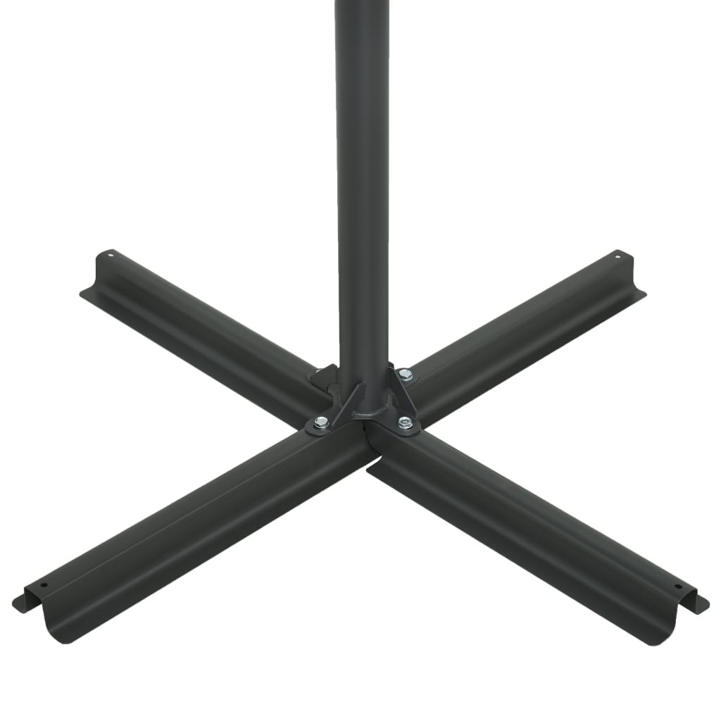 Parasol met aluminium paal 460x270 cm zwart is nu te koop bij PeponiXL, paradijselijk wonen!