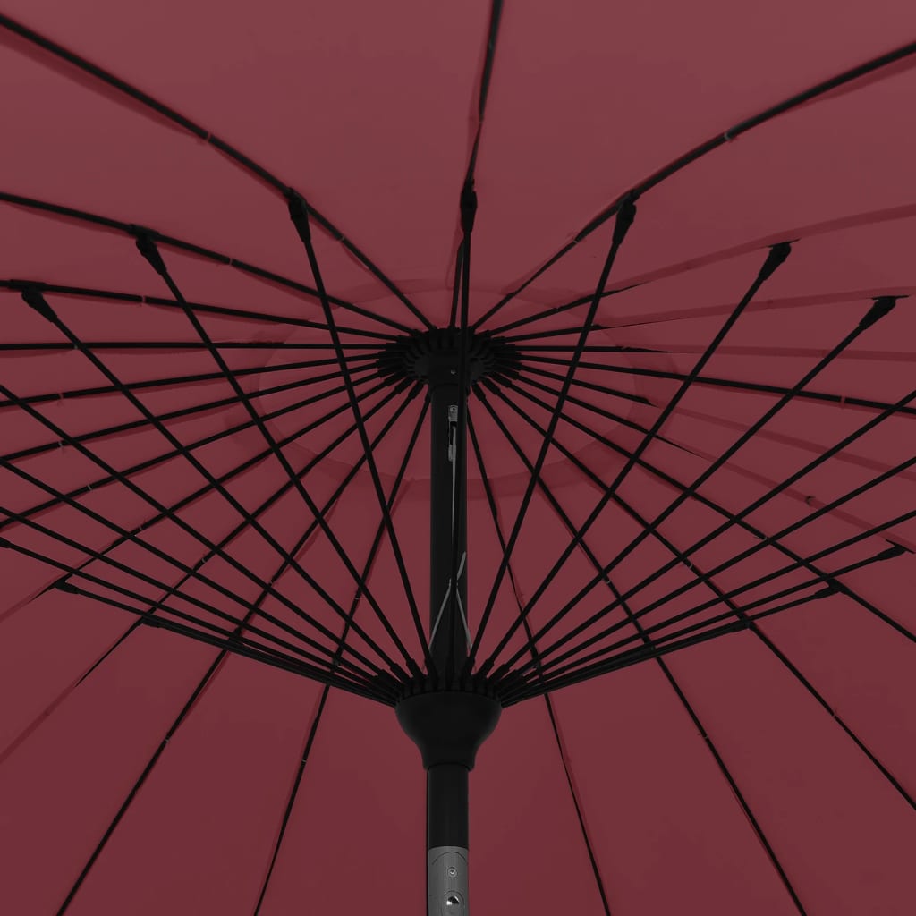 Parasol met aluminium paal 270 cm bordeauxrood is nu te koop bij PeponiXL, paradijselijk wonen!