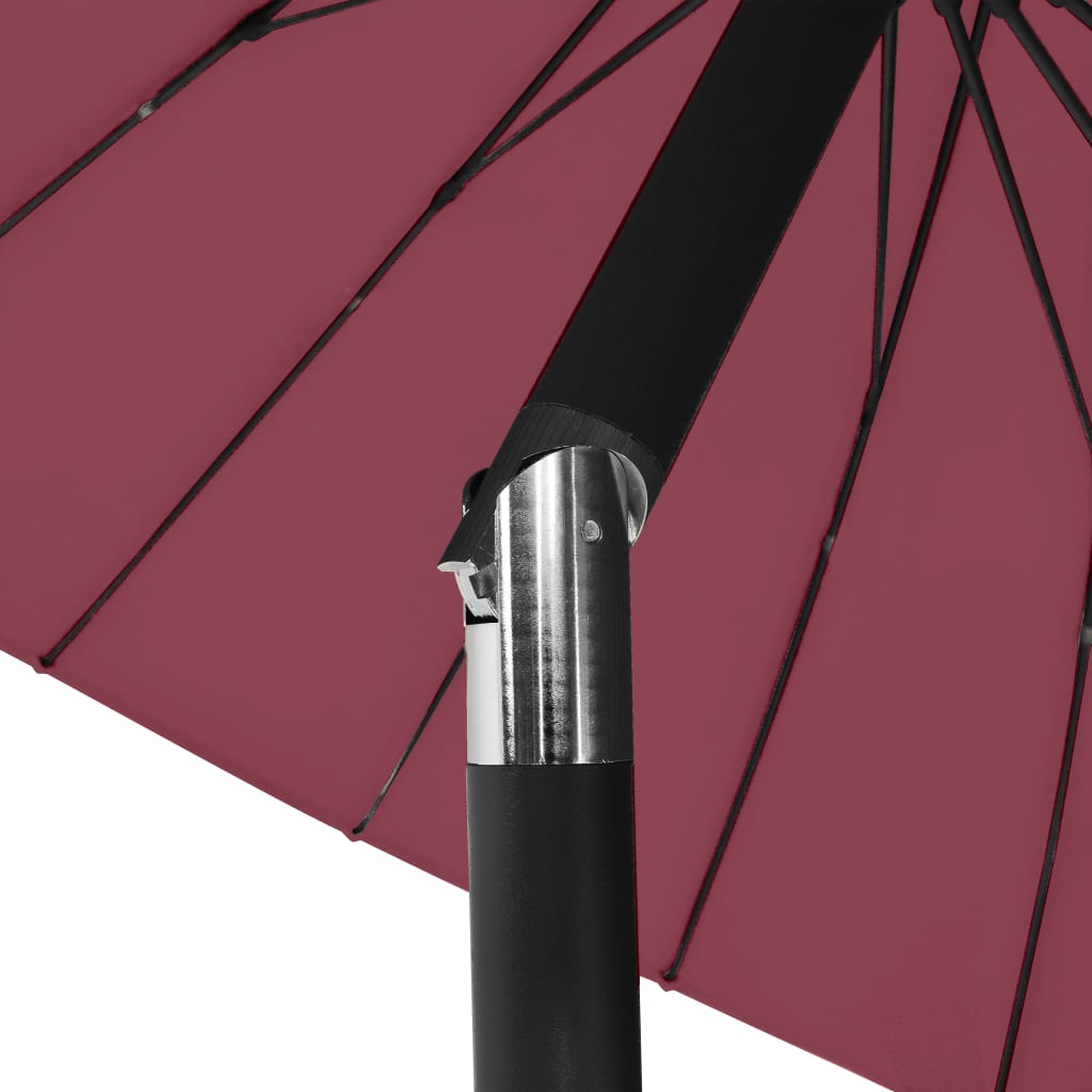 Parasol met aluminium paal 270 cm bordeauxrood is nu te koop bij PeponiXL, paradijselijk wonen!