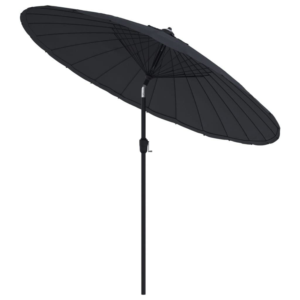 Parasol met aluminium paal 270 cm zwart is nu te koop bij PeponiXL, paradijselijk wonen!
