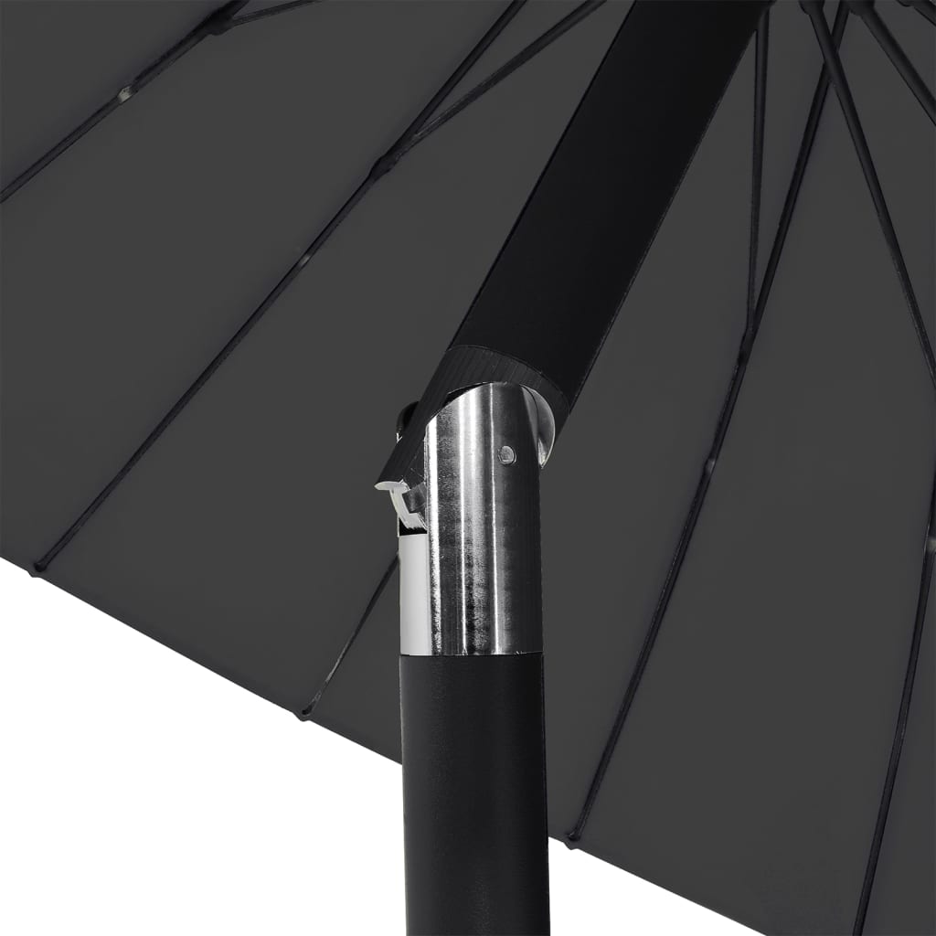 Parasol met aluminium paal 270 cm zwart is nu te koop bij PeponiXL, paradijselijk wonen!
