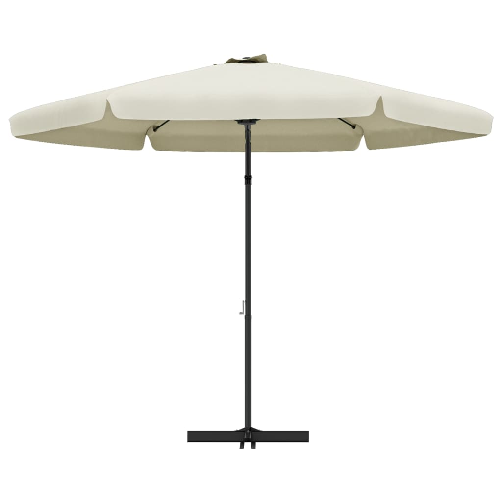 Parasol met stalen paal 300 cm zandwit is nu te koop bij PeponiXL, paradijselijk wonen!