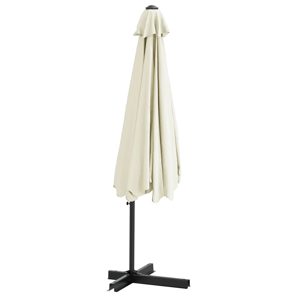 Parasol met stalen paal 300 cm zandwit is nu te koop bij PeponiXL, paradijselijk wonen!
