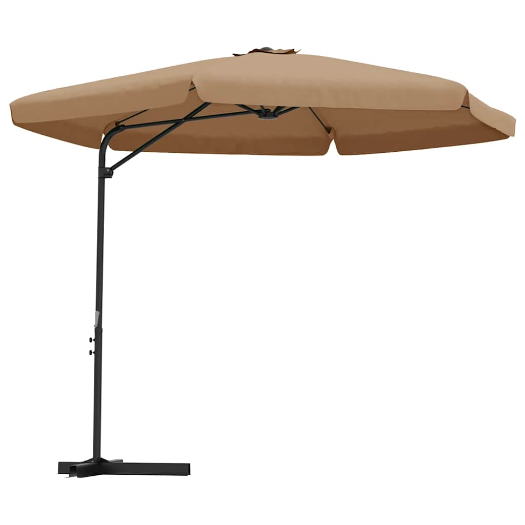 Parasol met stalen paal 300 cm taupe is nu te koop bij PeponiXL, paradijselijk wonen!