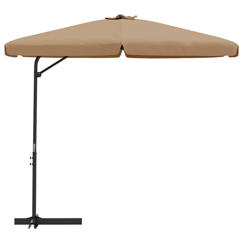 Parasol met stalen paal 300 cm taupe is nu te koop bij PeponiXL, paradijselijk wonen!