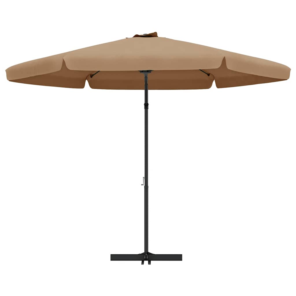 Parasol met stalen paal 300 cm taupe is nu te koop bij PeponiXL, paradijselijk wonen!