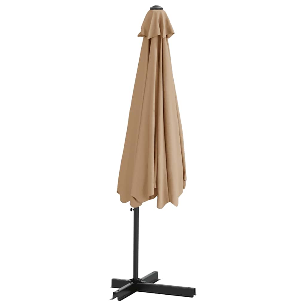 Parasol met stalen paal 300 cm taupe is nu te koop bij PeponiXL, paradijselijk wonen!