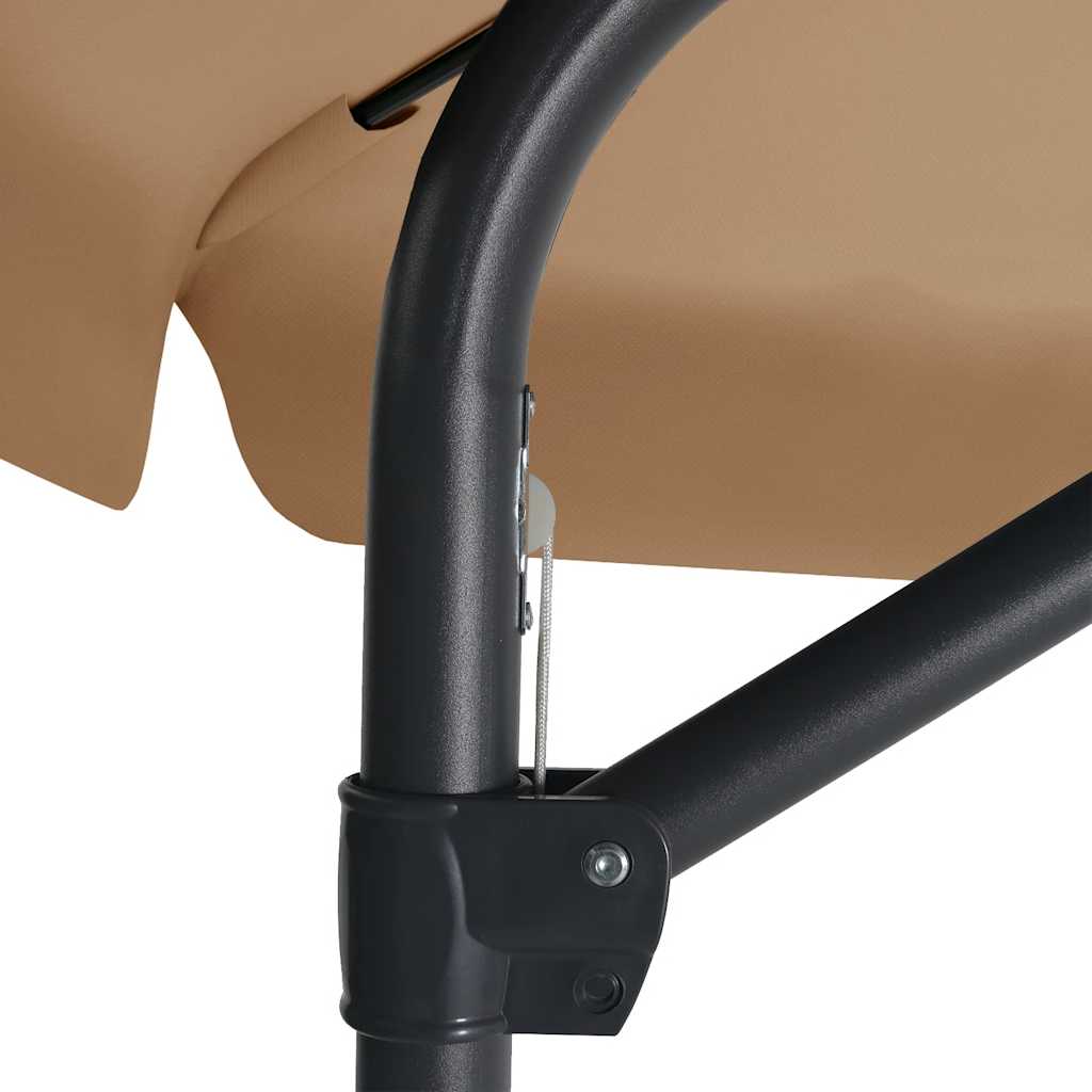 Parasol met stalen paal 300 cm taupe is nu te koop bij PeponiXL, paradijselijk wonen!