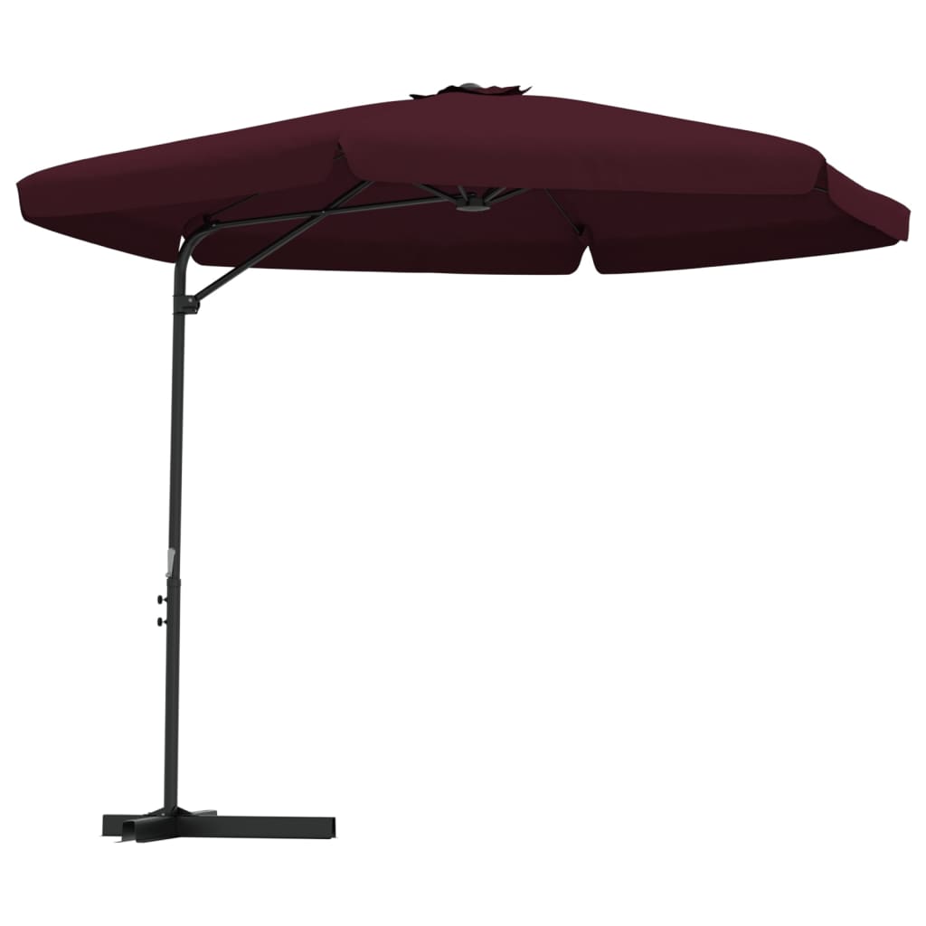 Parasol met stalen paal 300 cm bordeauxrood is nu te koop bij PeponiXL, paradijselijk wonen!
