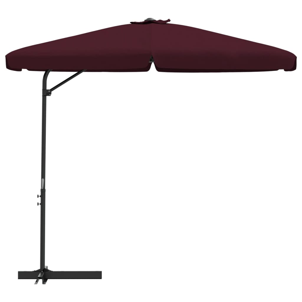 Parasol met stalen paal 300 cm bordeauxrood is nu te koop bij PeponiXL, paradijselijk wonen!