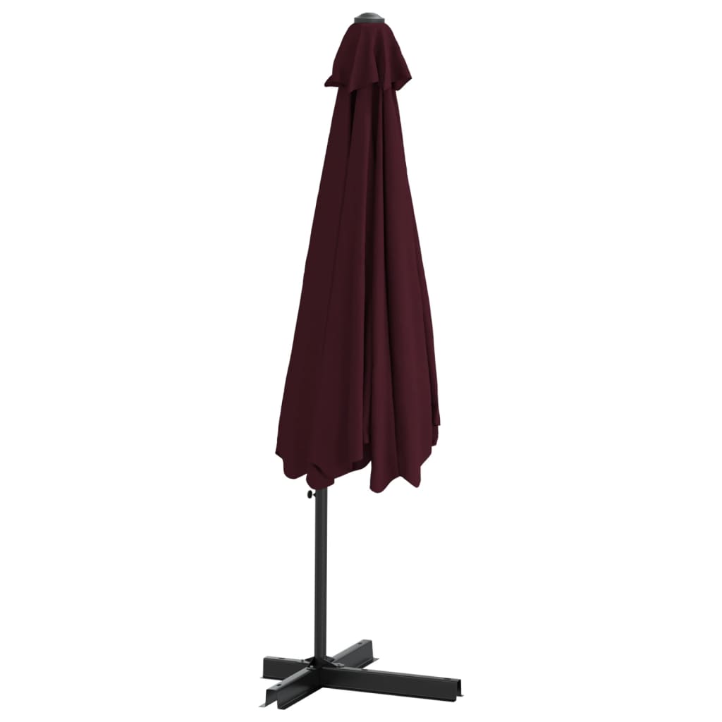 Parasol met stalen paal 300 cm bordeauxrood is nu te koop bij PeponiXL, paradijselijk wonen!