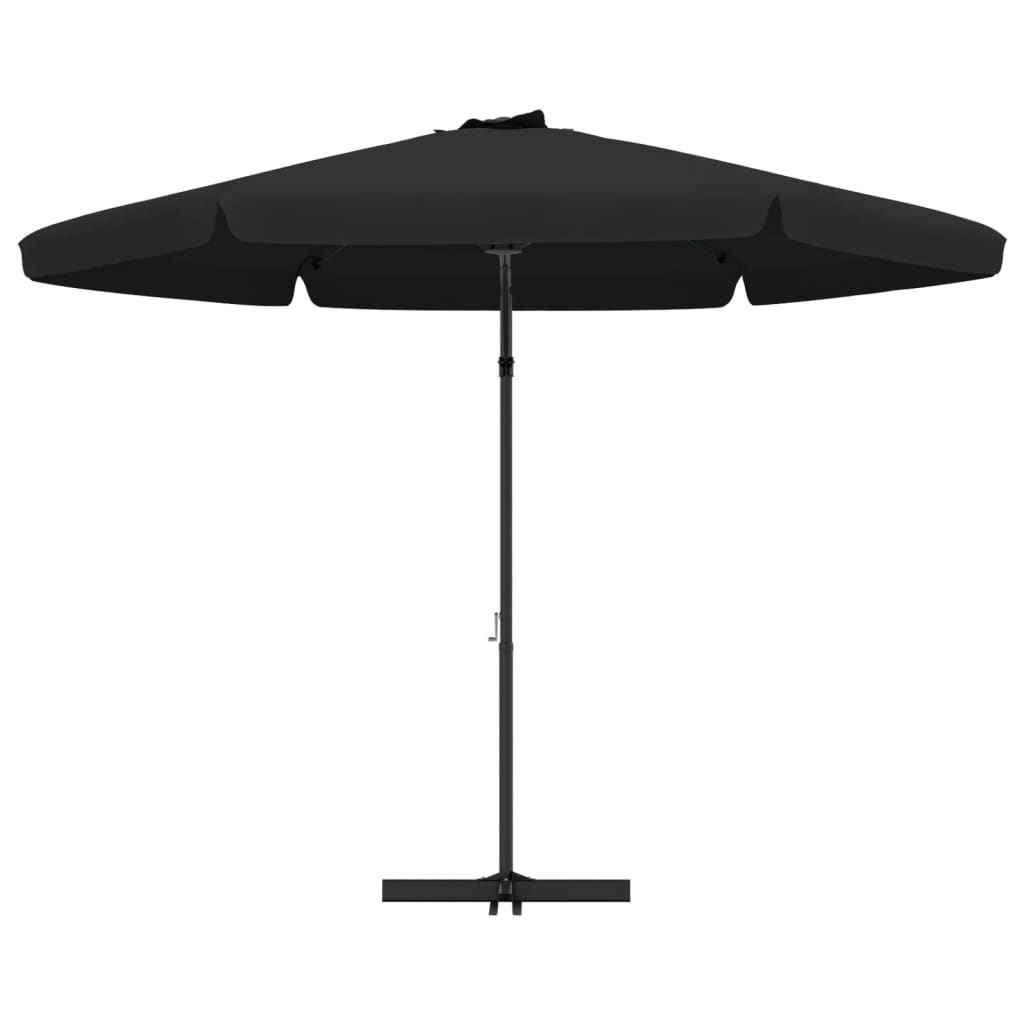 Parasol met stalen paal 300 cm zwart is nu te koop bij PeponiXL, paradijselijk wonen!