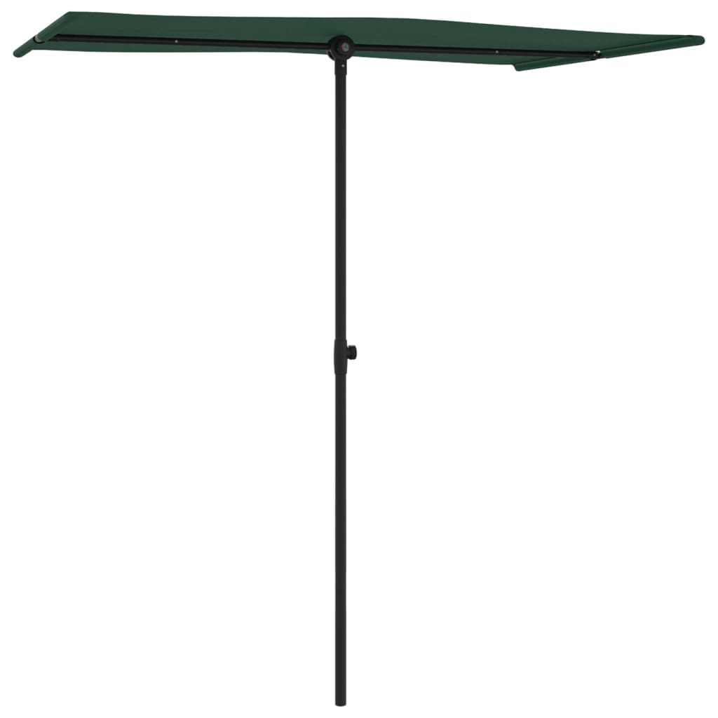 Parasol met aluminium paal 180x110 cm groen is nu te koop bij PeponiXL, paradijselijk wonen!