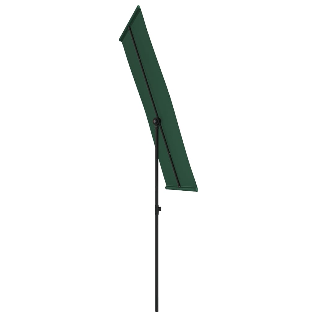 Parasol met aluminium paal 180x110 cm groen is nu te koop bij PeponiXL, paradijselijk wonen!