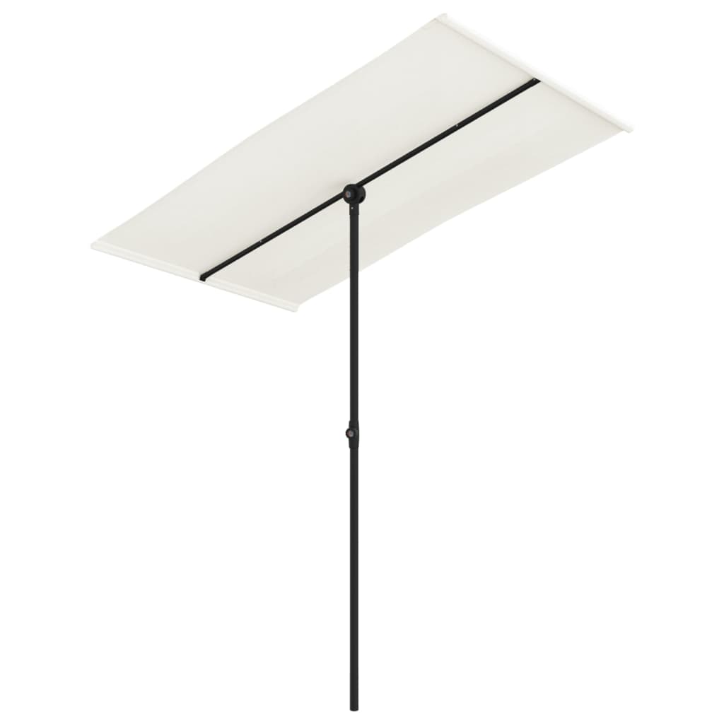 Parasol met aluminium paal 180x110 cm zandwit is nu te koop bij PeponiXL, paradijselijk wonen!