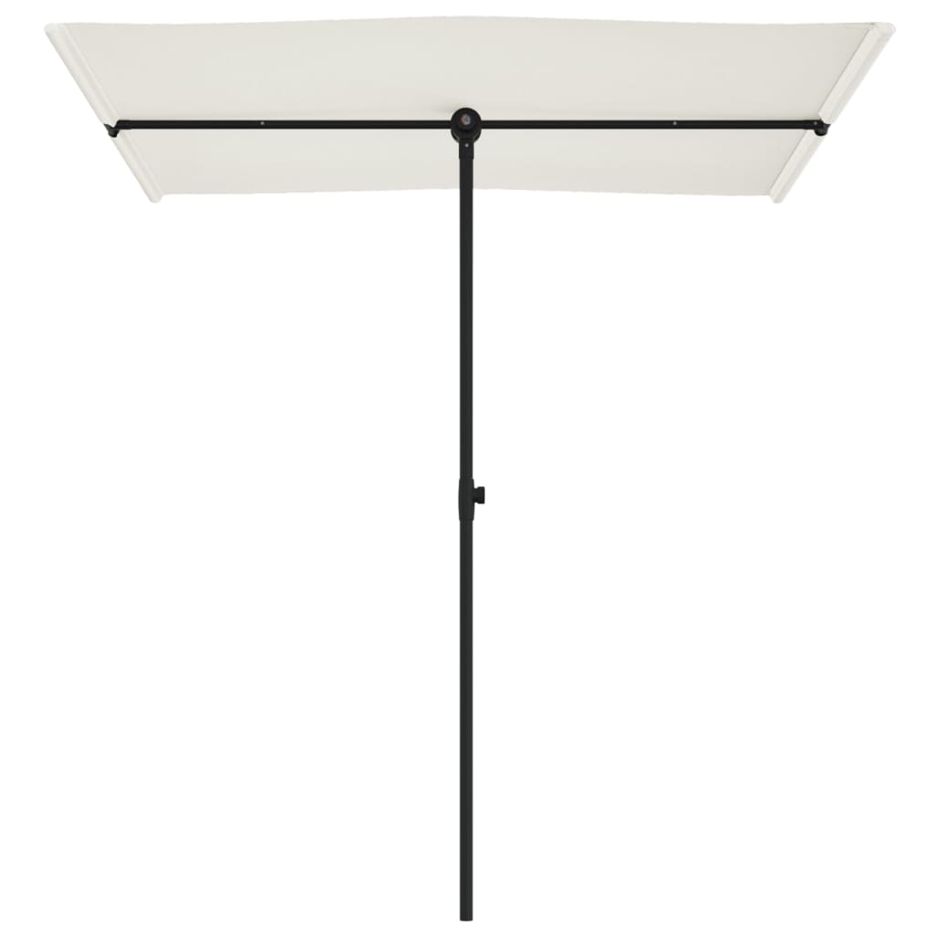 Parasol met aluminium paal 180x110 cm zandwit is nu te koop bij PeponiXL, paradijselijk wonen!