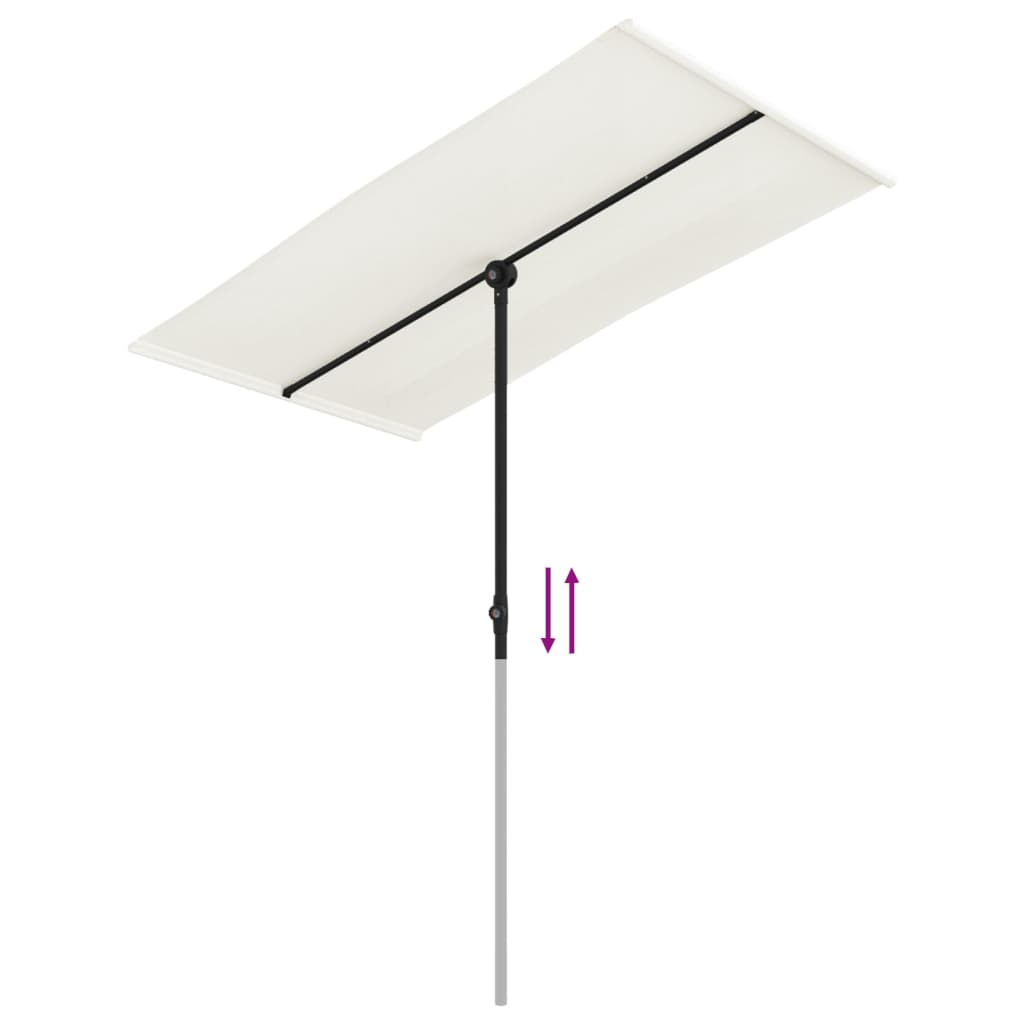 Parasol met aluminium paal 180x110 cm zandwit is nu te koop bij PeponiXL, paradijselijk wonen!