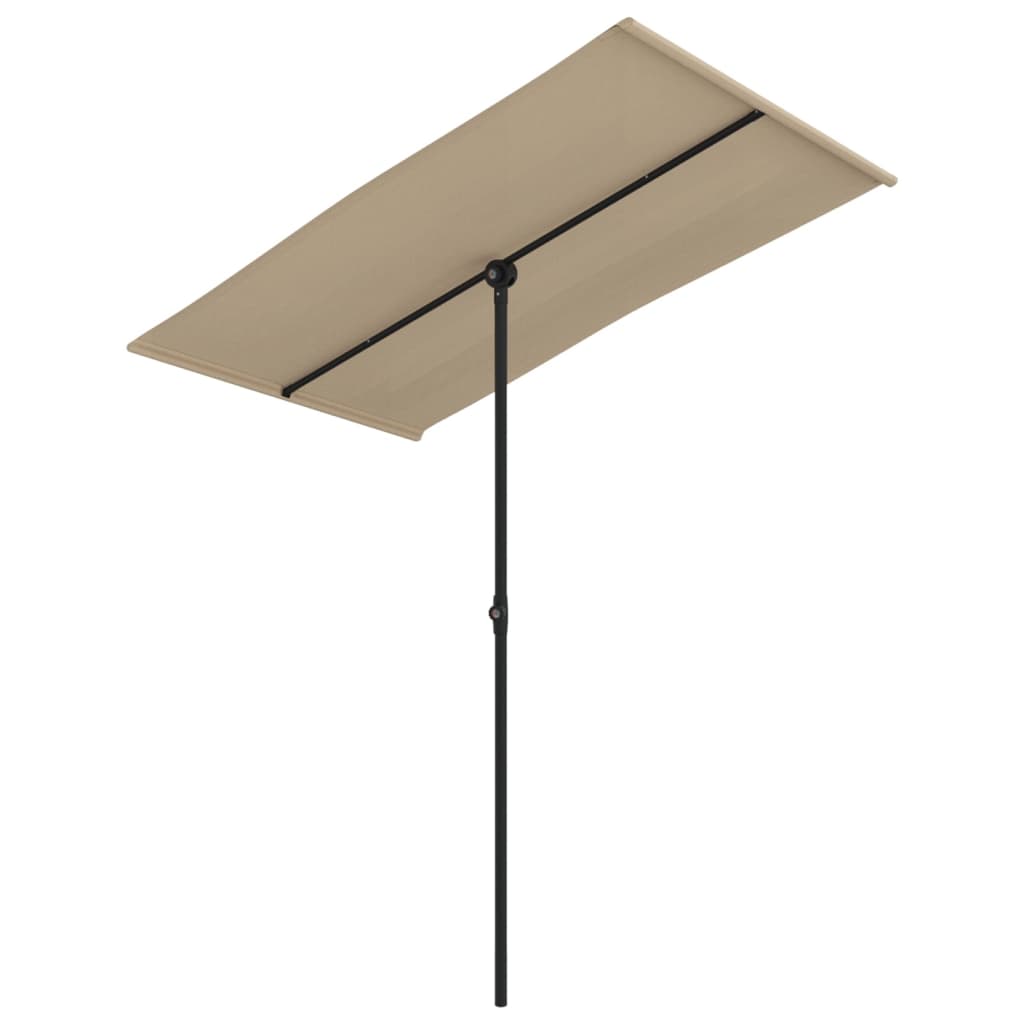 Parasol met aluminium paal 180x110 cm taupe is nu te koop bij PeponiXL, paradijselijk wonen!