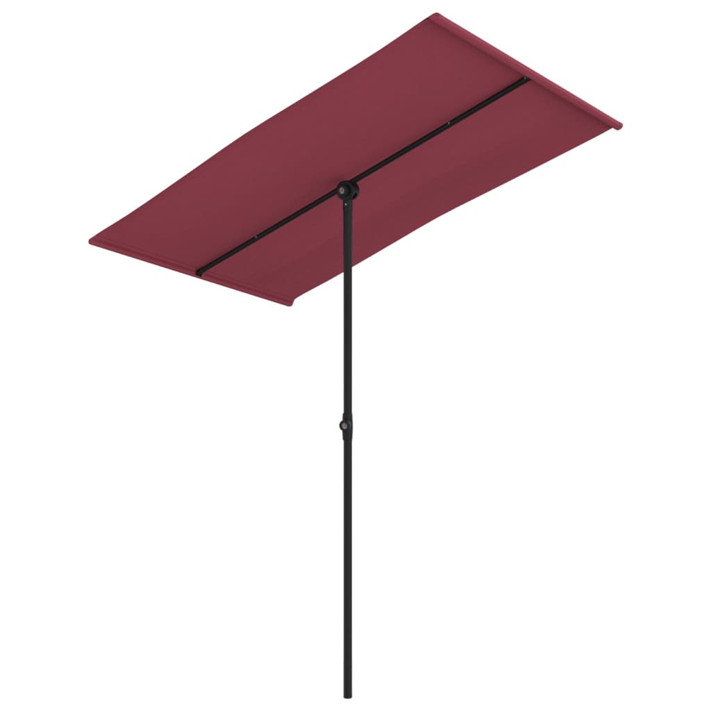 Parasol met aluminium paal 180x110 cm bordeauxrood is nu te koop bij PeponiXL, paradijselijk wonen!