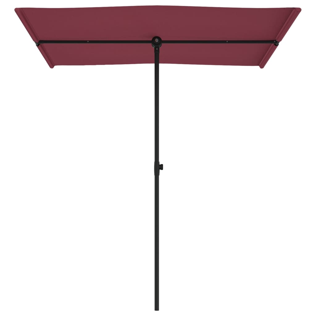 Parasol met aluminium paal 180x110 cm bordeauxrood is nu te koop bij PeponiXL, paradijselijk wonen!