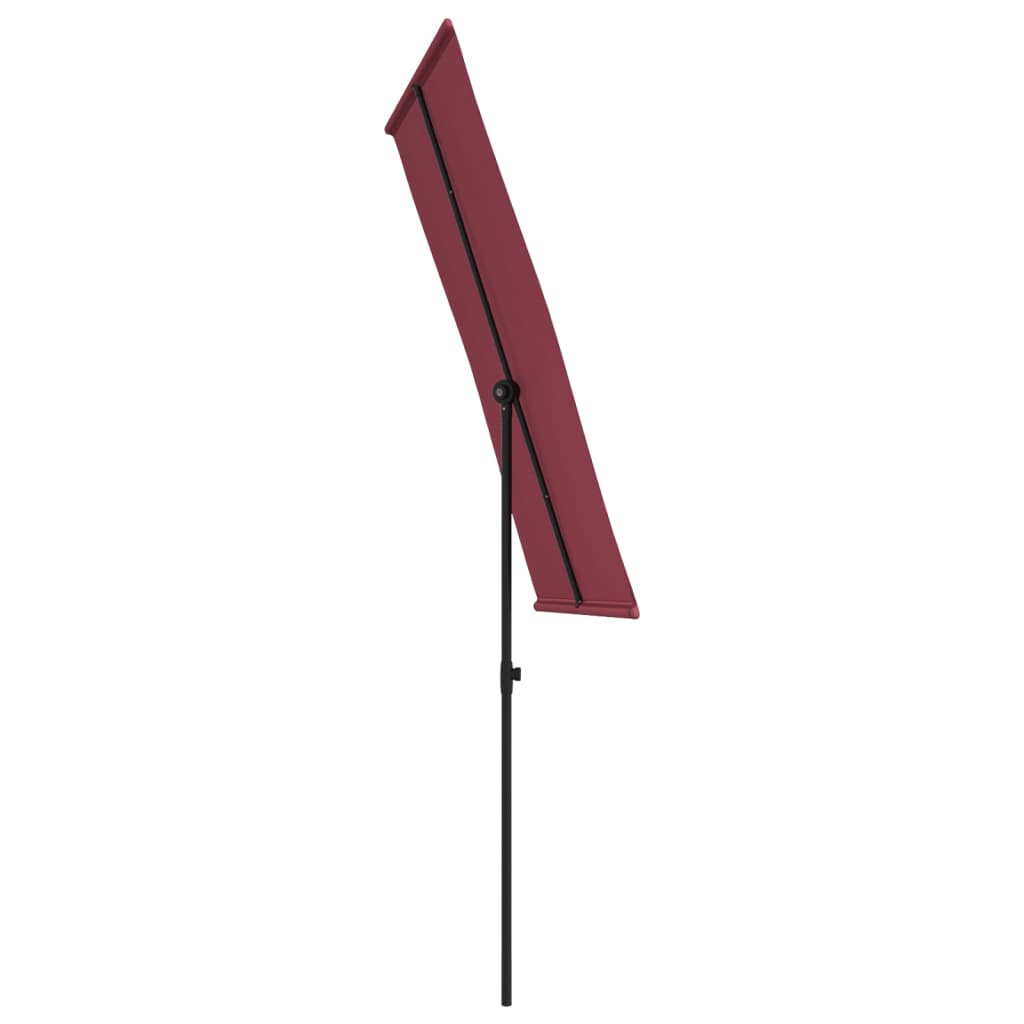 Parasol met aluminium paal 180x110 cm bordeauxrood is nu te koop bij PeponiXL, paradijselijk wonen!