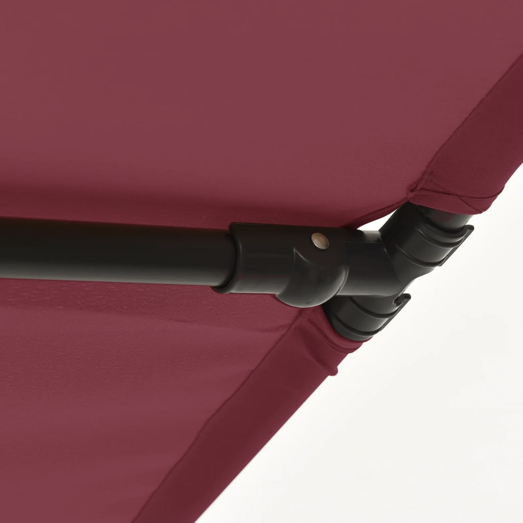 Parasol met aluminium paal 180x110 cm bordeauxrood is nu te koop bij PeponiXL, paradijselijk wonen!