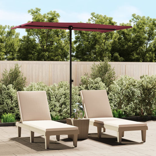 Parasol met aluminium paal 180x110 cm bordeauxrood is nu te koop bij PeponiXL, paradijselijk wonen!