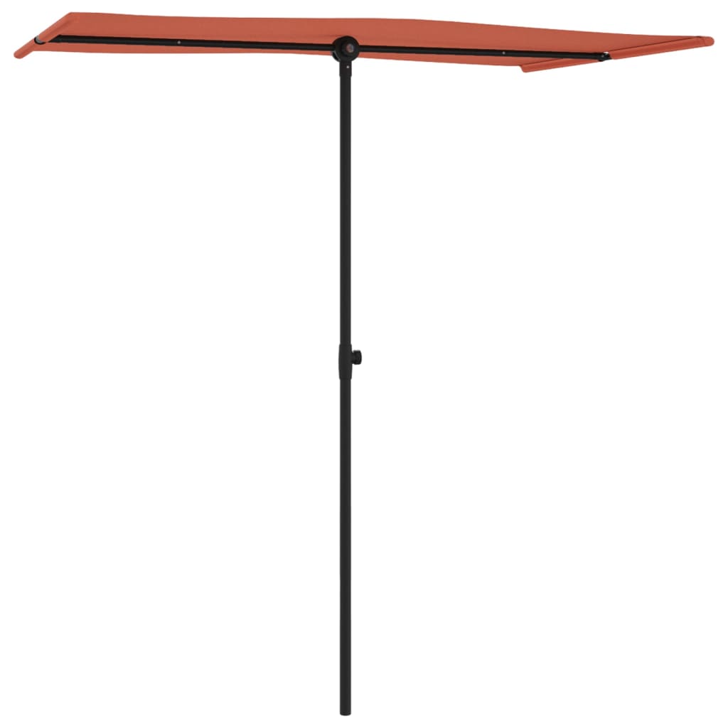 Parasol met aluminium paal 180x110 cm terracottakleurig is nu te koop bij PeponiXL, paradijselijk wonen!
