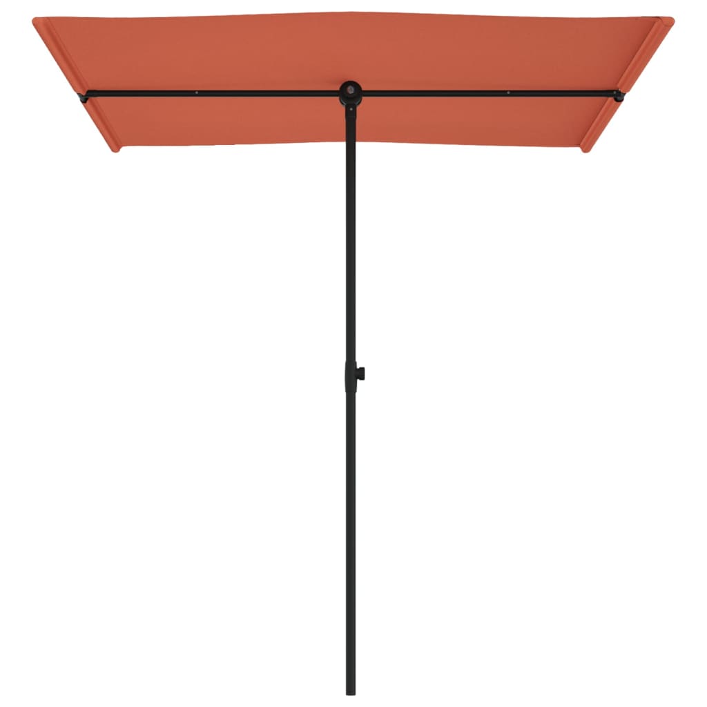 Parasol met aluminium paal 180x110 cm terracottakleurig is nu te koop bij PeponiXL, paradijselijk wonen!
