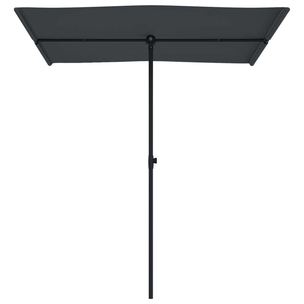 Parasol met aluminium paal 180x110 cm zwart is nu te koop bij PeponiXL, paradijselijk wonen!