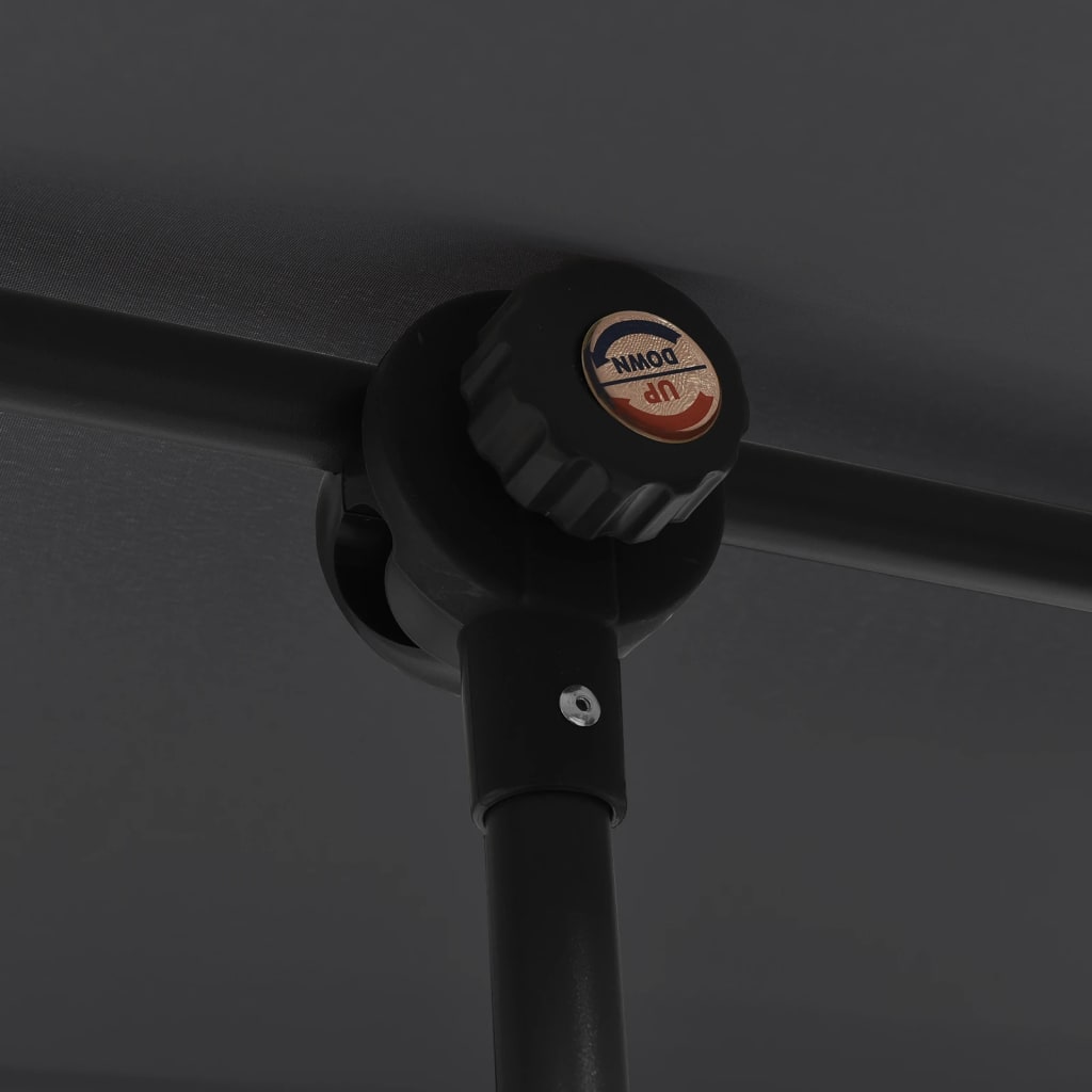 Parasol met aluminium paal 180x110 cm zwart is nu te koop bij PeponiXL, paradijselijk wonen!