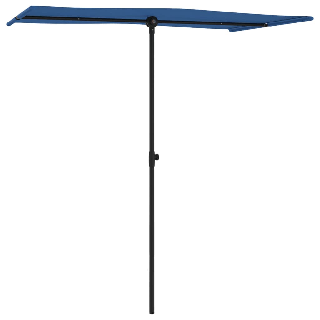 Parasol met aluminium paal 180x110 cm azuurblauw is nu te koop bij PeponiXL, paradijselijk wonen!