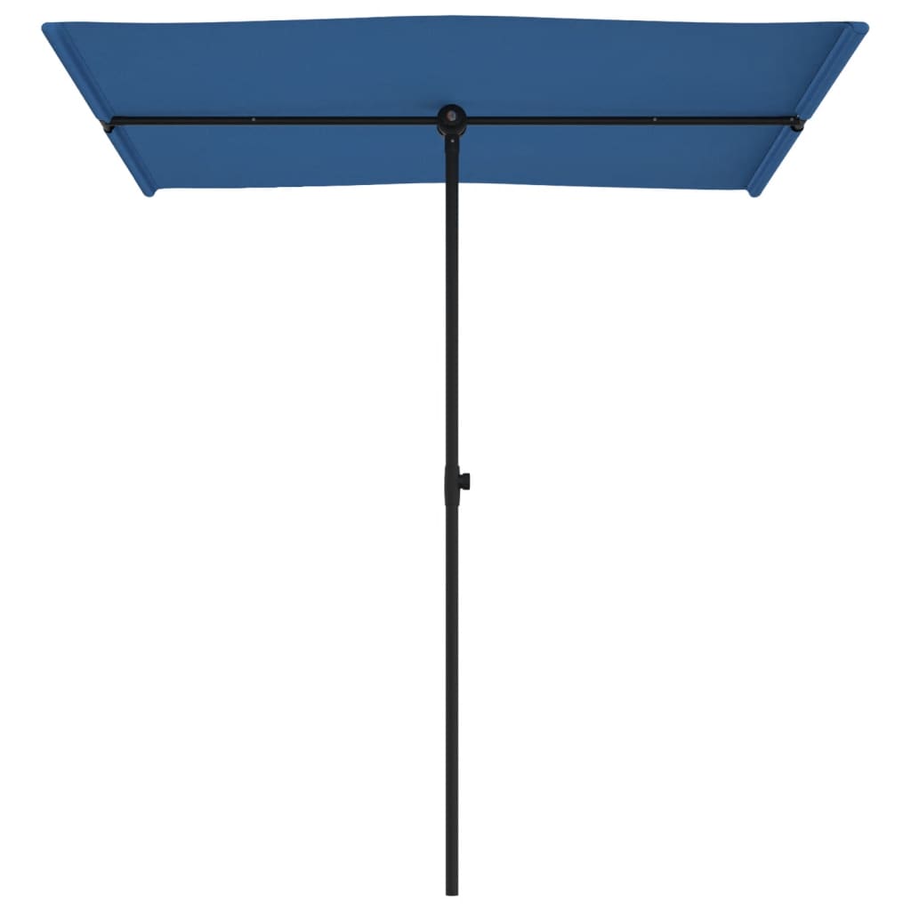 Parasol met aluminium paal 180x110 cm azuurblauw is nu te koop bij PeponiXL, paradijselijk wonen!