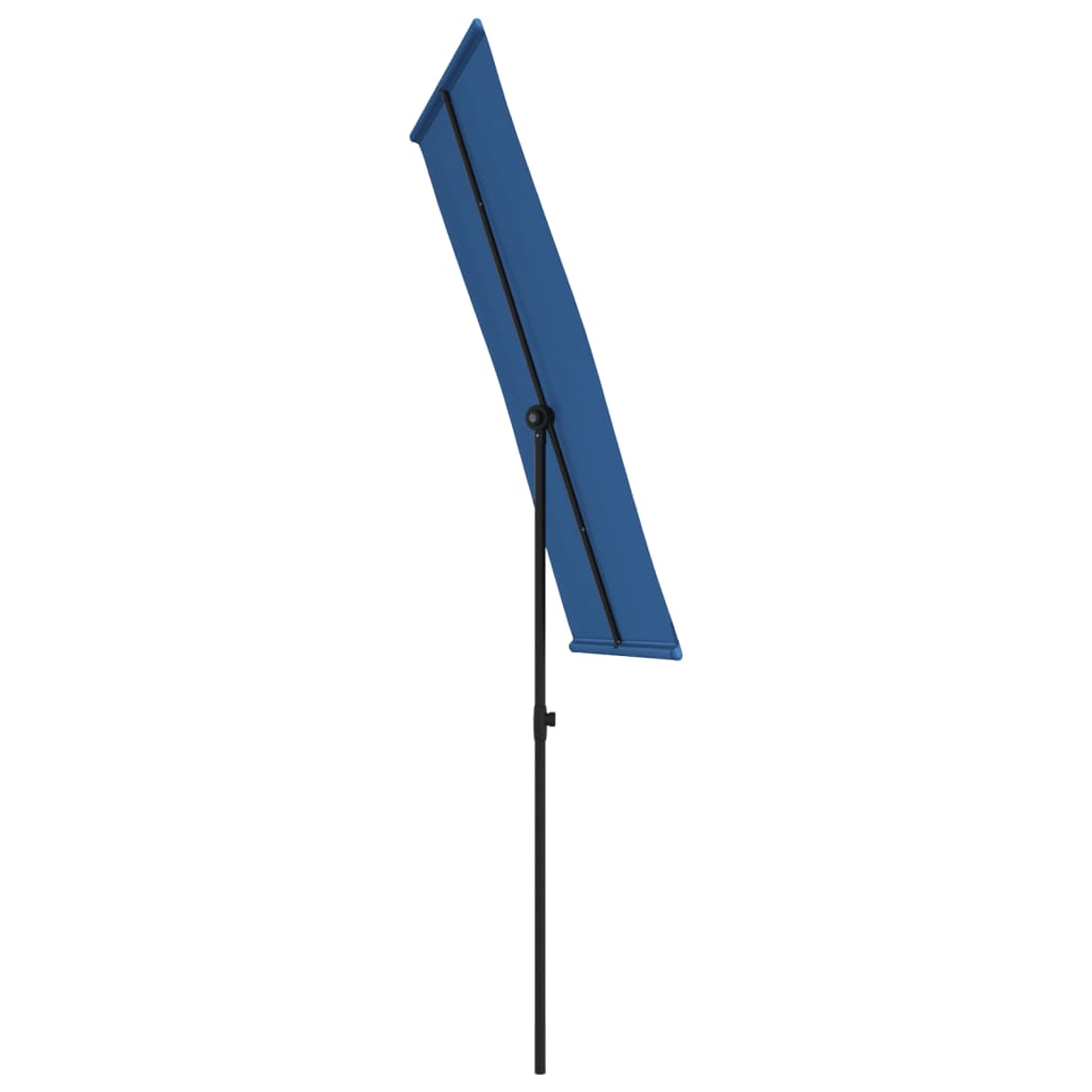 Parasol met aluminium paal 180x110 cm azuurblauw is nu te koop bij PeponiXL, paradijselijk wonen!
