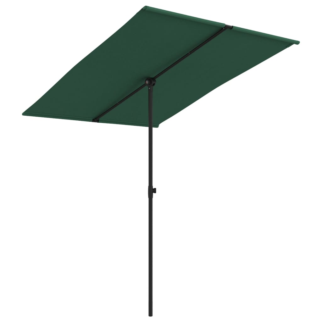 Parasol met aluminium paal 2x1,5 m groen is nu te koop bij PeponiXL, paradijselijk wonen!