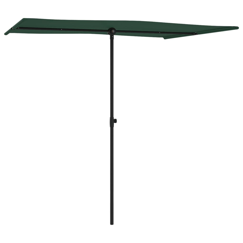 Parasol met aluminium paal 2x1,5 m groen is nu te koop bij PeponiXL, paradijselijk wonen!