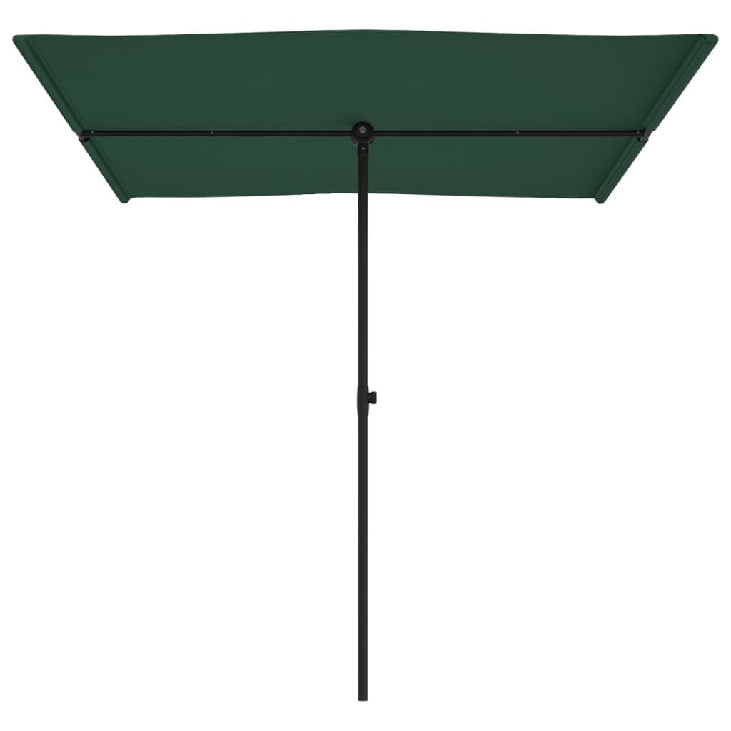 Parasol met aluminium paal 2x1,5 m groen is nu te koop bij PeponiXL, paradijselijk wonen!