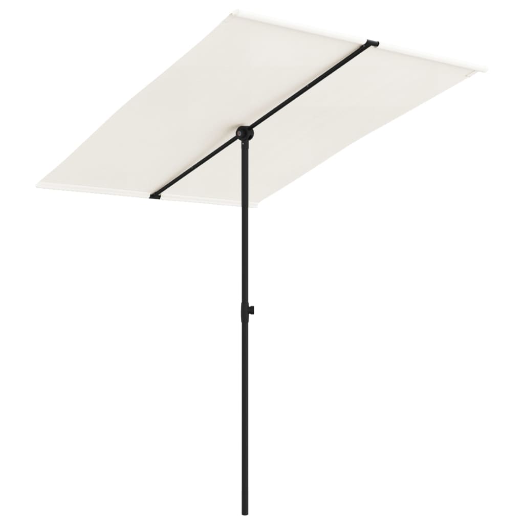 Parasol met aluminium paal 2x1,5 m zandwit is nu te koop bij PeponiXL, paradijselijk wonen!