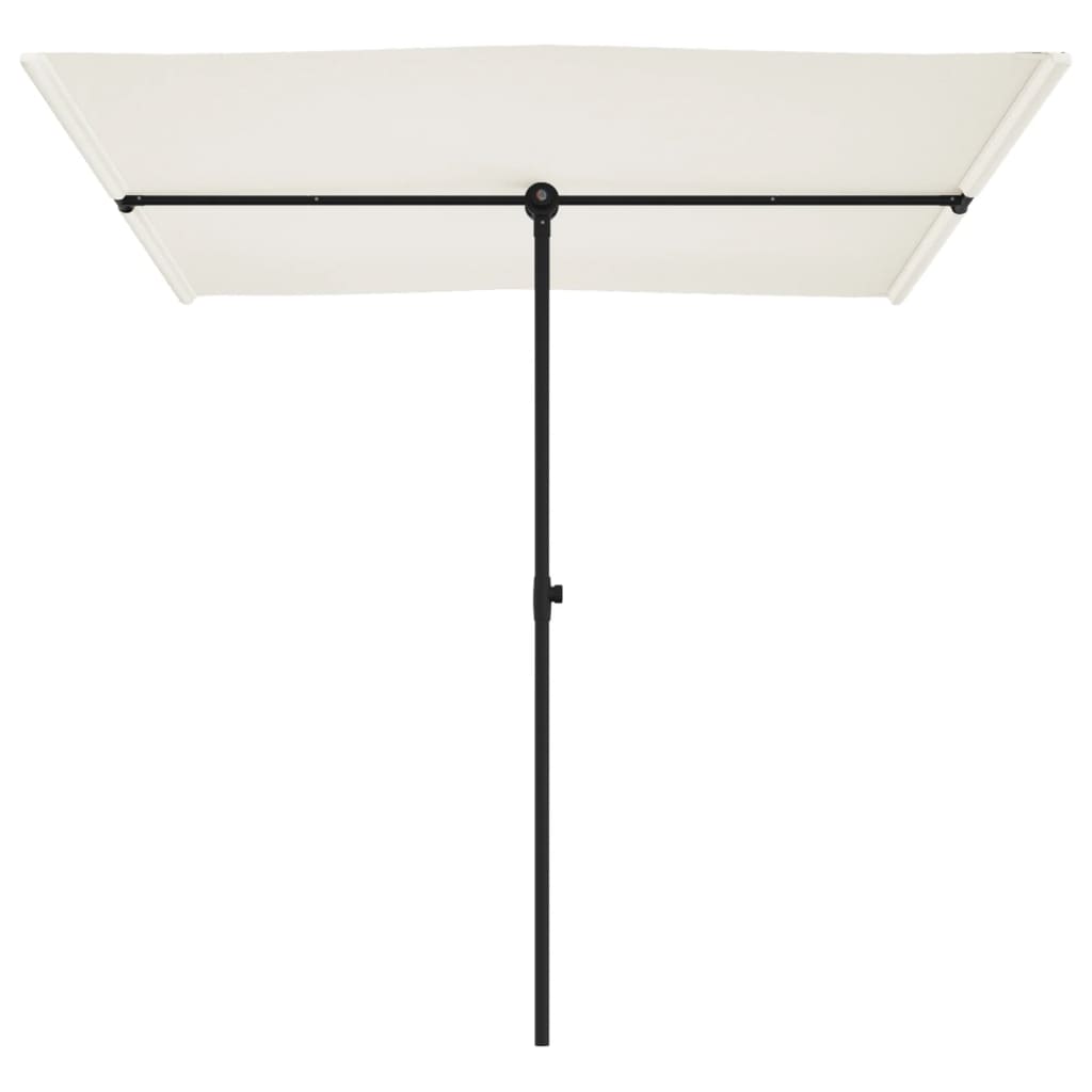 Parasol met aluminium paal 2x1,5 m zandwit is nu te koop bij PeponiXL, paradijselijk wonen!