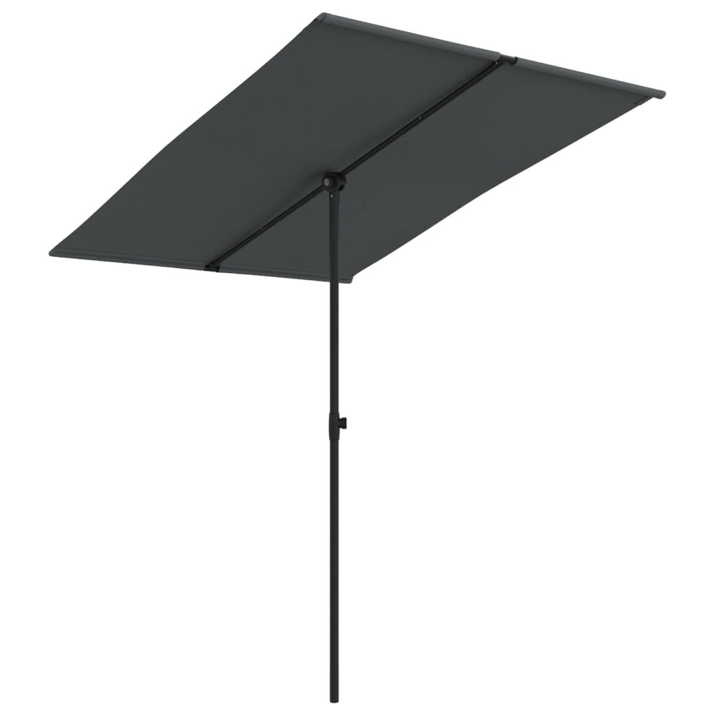 Parasol met aluminium paal 2x1,5 m antracietkleurig is nu te koop bij PeponiXL, paradijselijk wonen!