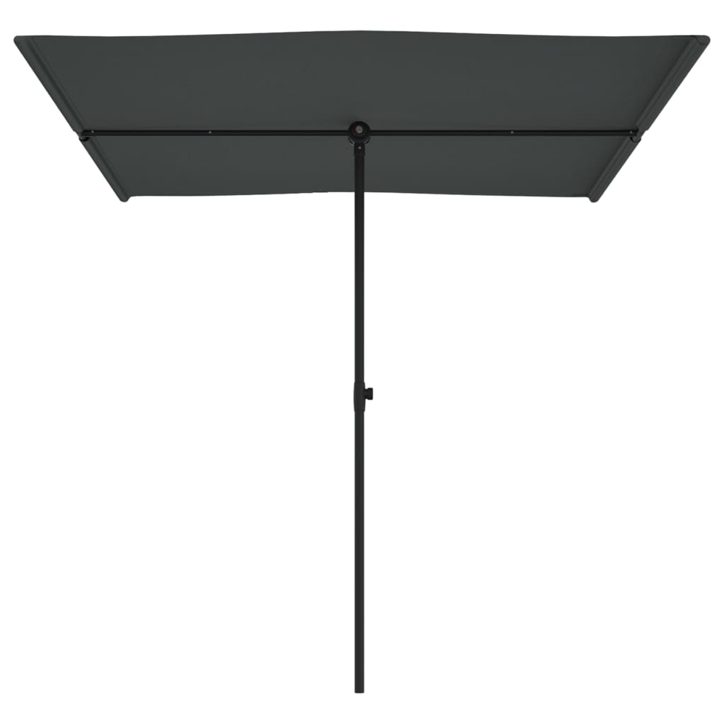 Parasol met aluminium paal 2x1,5 m antracietkleurig is nu te koop bij PeponiXL, paradijselijk wonen!